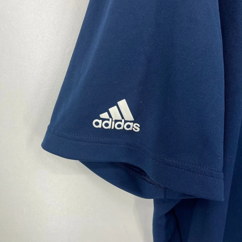 Adidas Golf Mens XL Navy Blue Pasatiempo Polo Shirt Short Sleeve Sport